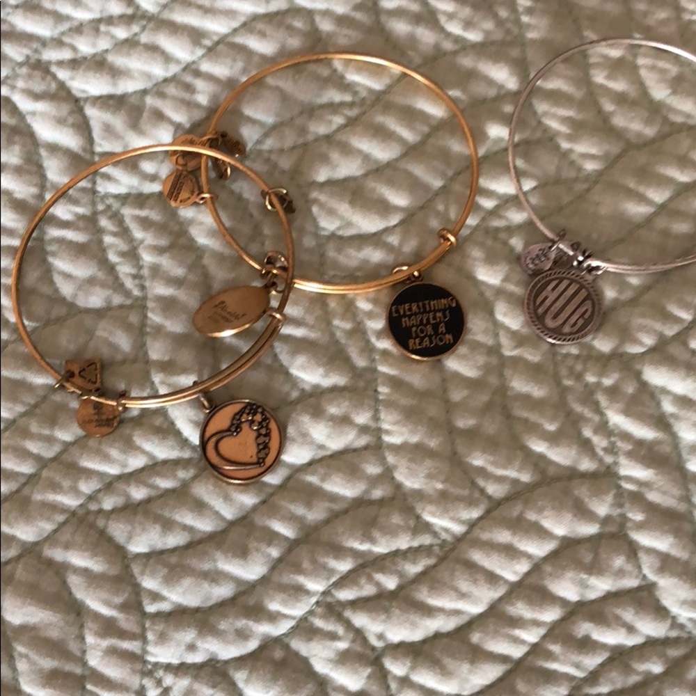 Slightly worn Alex and ani bracelets